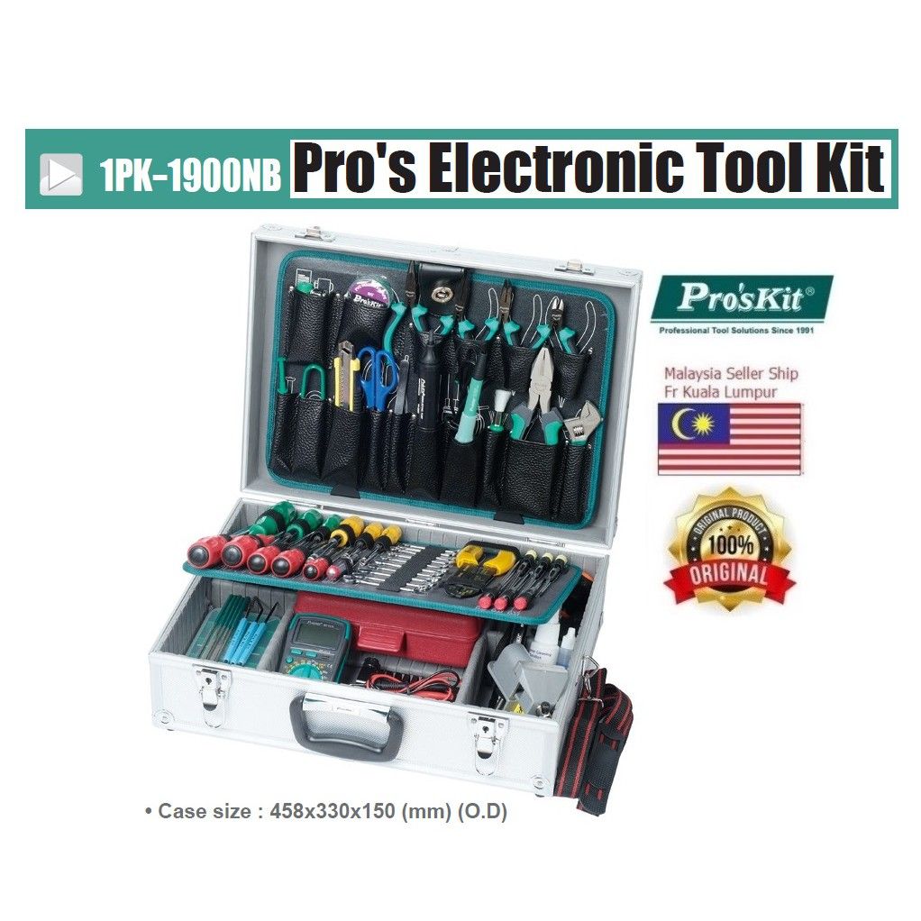 PROSKIT 1PK-1900NB Pro's Electronic Tool Kit, NEW MODEL : PK-1900NB
