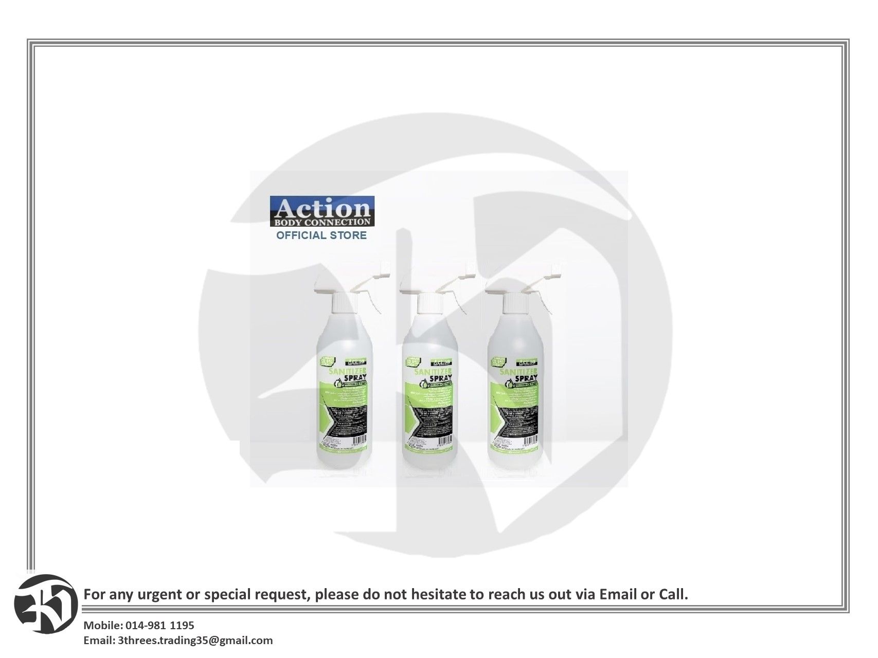 SSST ACTION 500ml Sanitizer Spray