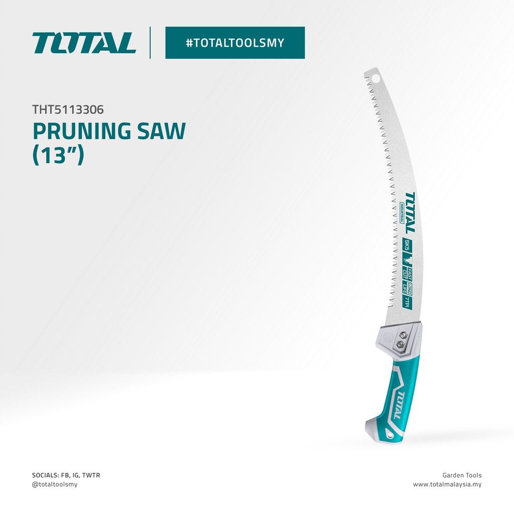 TOTAL PRUNING SAW TO CUT TREE BRANCH & STEM GARDENING TOOL (13") THT5113306