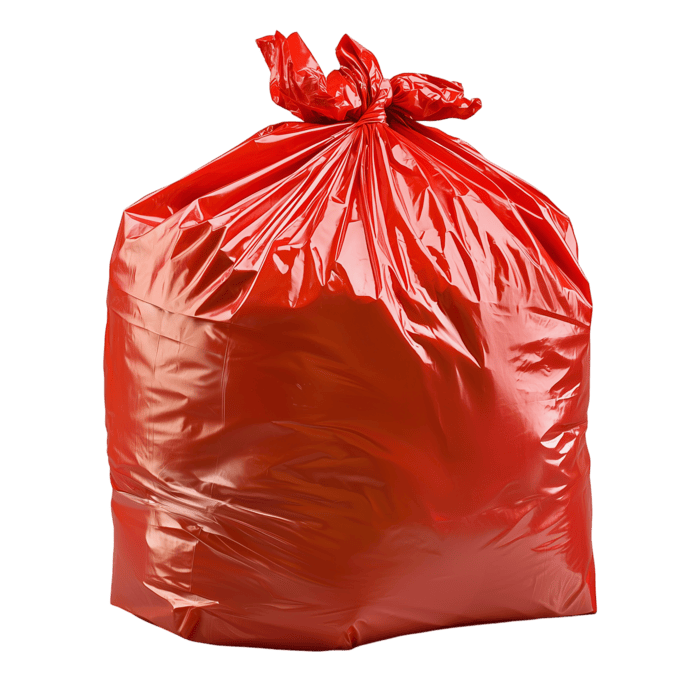 Bag red garbage size 30in x 42in