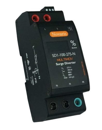 Surge Diverter, MULTIMOV, 1 Phase, 100kA, 275VAC, Digital Display, All Mode, Alarm contact SD1-100-275-N
