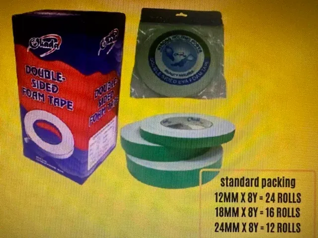 Double Sided Foam Tape White 24mm x 8M OKADA