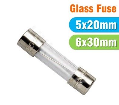 Glass Fuse 250V 5A Fast Blow 5mmx20mm 6mmx30mm (5Pcs)