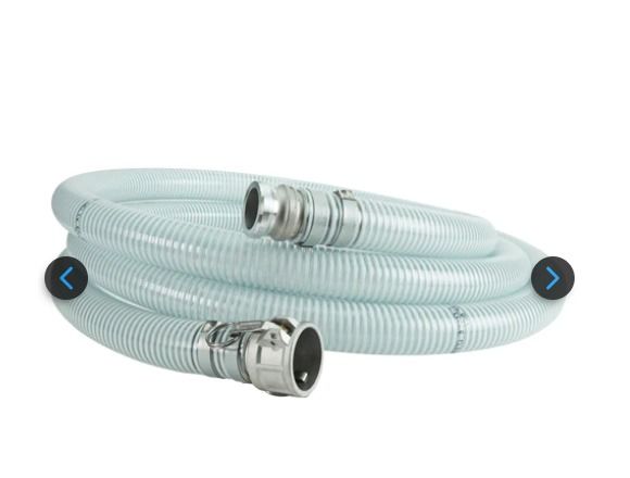 *Clear/Transparent 2in Spring Hose with Camlock Fitting [25m]