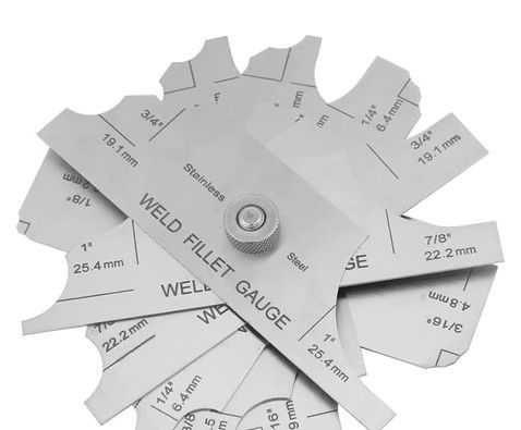 MKR 7Pcs Stainless Steel Welding Gauge Fillet Weld Set Gage Throat (MG-11)