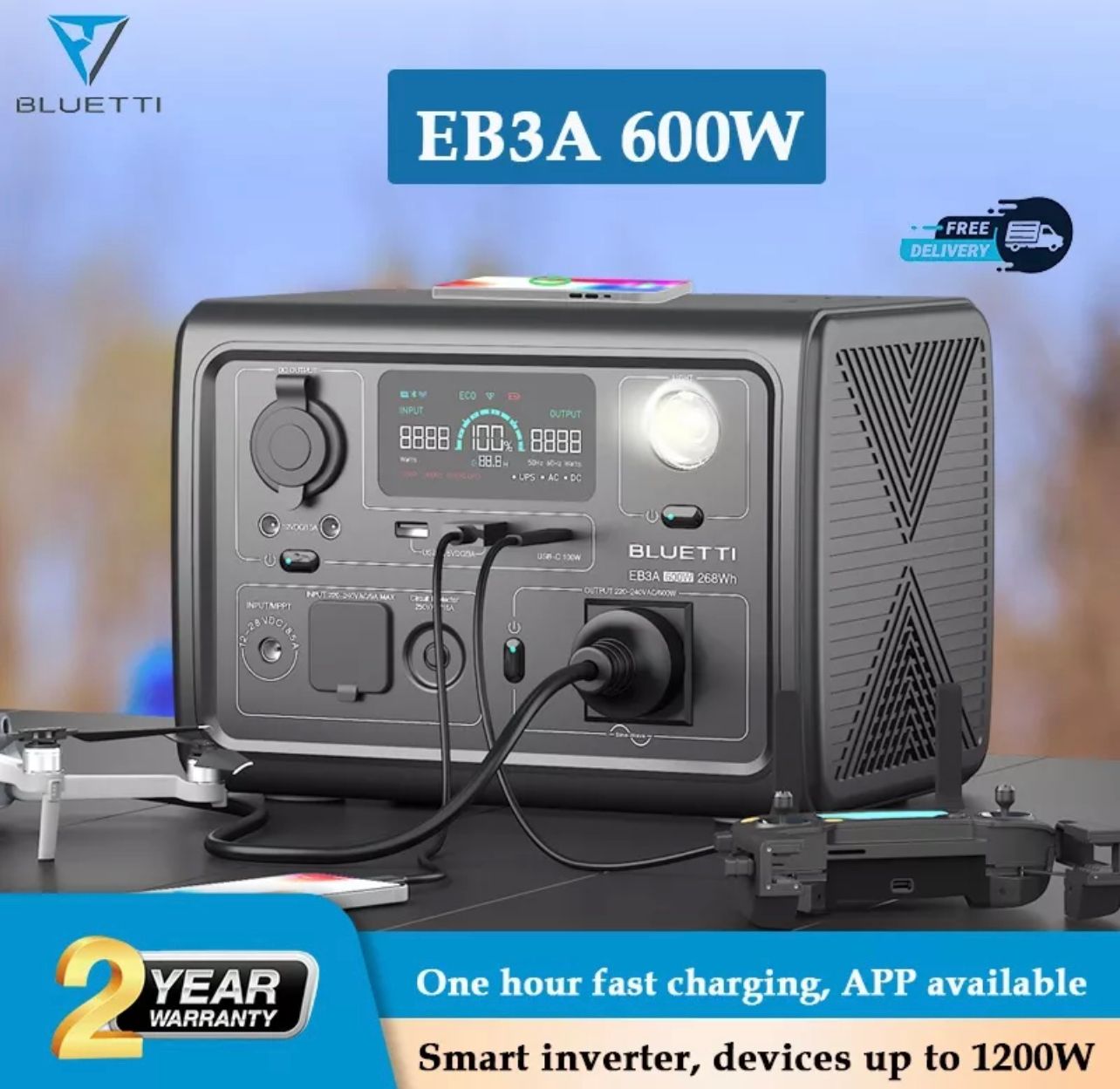 Bluetti EN3A inverter power station solar
