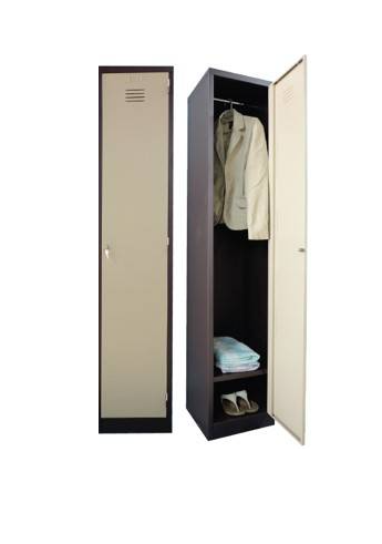 STERLING 1 COMPARTMENT STEEL LOCKER C/W 1 CLOTH HANGING BAR & 1 FIXED SHELVE AT BOTTOM (S114/D & S114/DS)