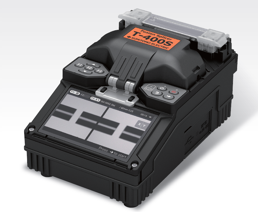 T-400S Optical Fusion Splicer Standard Package with FC-5S, JR-M03 and Work Table with Belt (Strap)