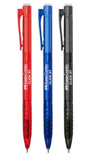 FABER CASTELL BALL POINT CLICK PEN X7 1425 0.7MM