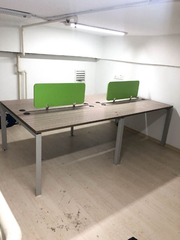 OEM *Office Table with power outlet side divider - Colour Maple