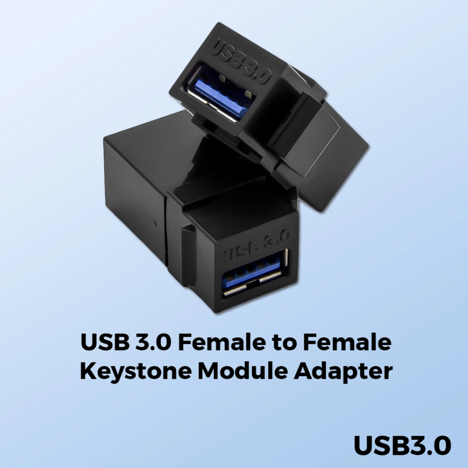 USB 3.0 KEYSTONE MODULE FEMALE TO FEMALE ADAPTER
