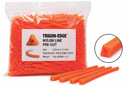 Trigon-Edge Pre-Cut Nylon Trimmer Line 3.5mm x 12" – 1kg (Approx. 400pcs)
