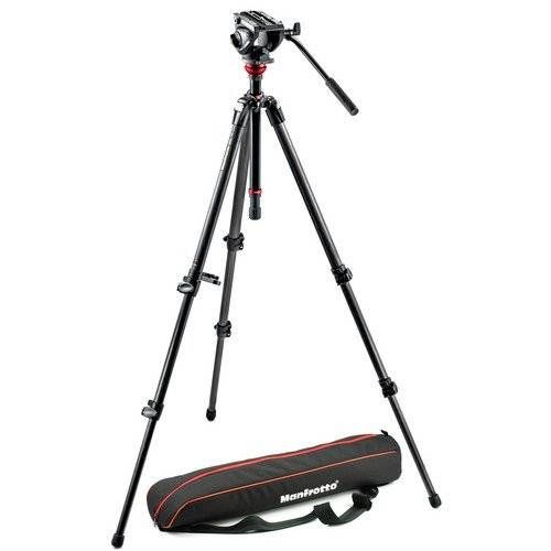 Manfrotto *#Manfrotto MVH500AH Fluid Head & 755CX3 MagFibre Carbon Fiber Single Leg Tripod