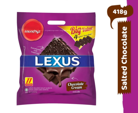 Munchy's LEXUS Sandwich Biscuit - Salted Chocolate (418g)