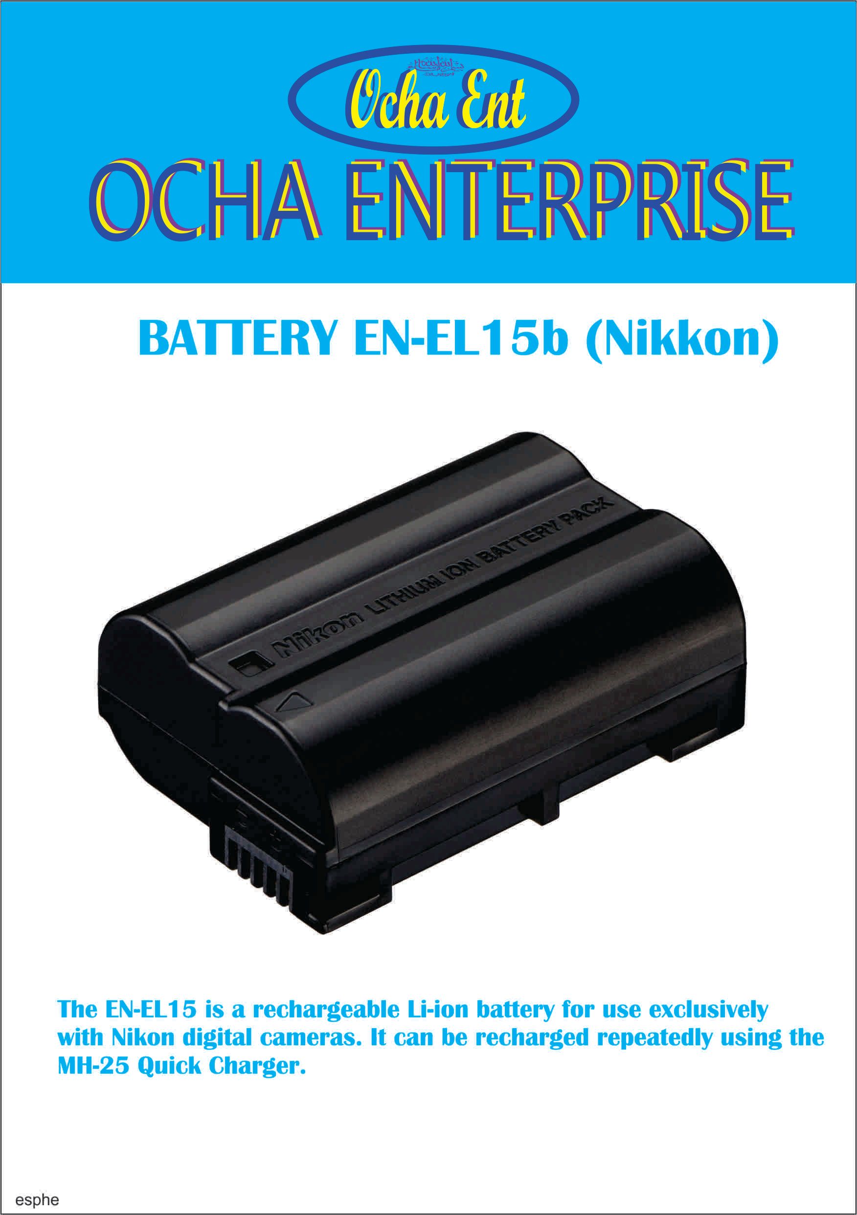 Nikon EN-EL15 / EN-EL15b Original Battery for D850 D750 D810 D610 D7500 D7200 Z6 Z7