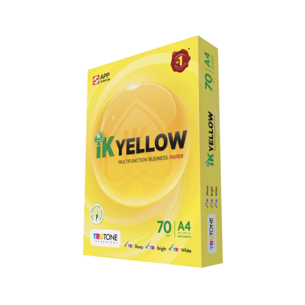 IK Yellow A4 Paper/Kertas A4 70gsm 450 sheets