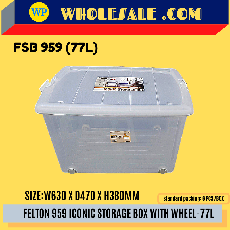 Iconic Storage Box With Wheel 959W -77L / Felton / Storage Box / Box / 959W -77L / Iconic Storage Box With Wheel