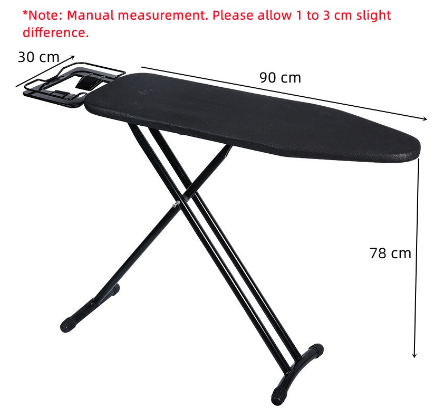 Ironing Board 90cm x 30cm Cotton Fabric Foldable