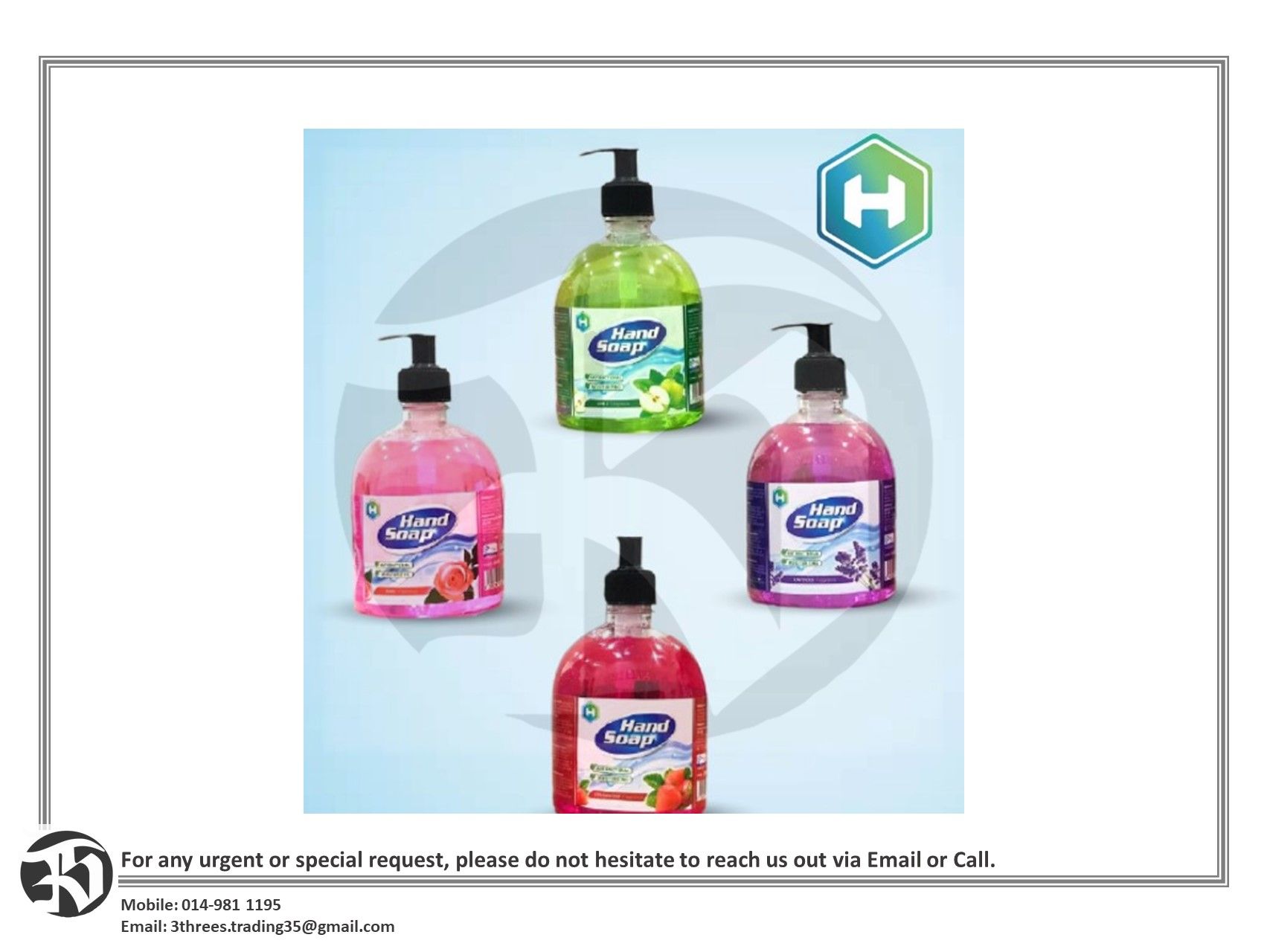 500ml Hexaworth Antibacterial Hand Soap