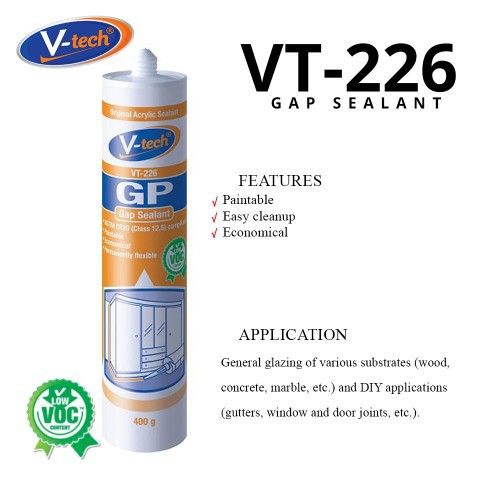 V-TECH VT-226 GP Gap Sealant 450G (WHITE)