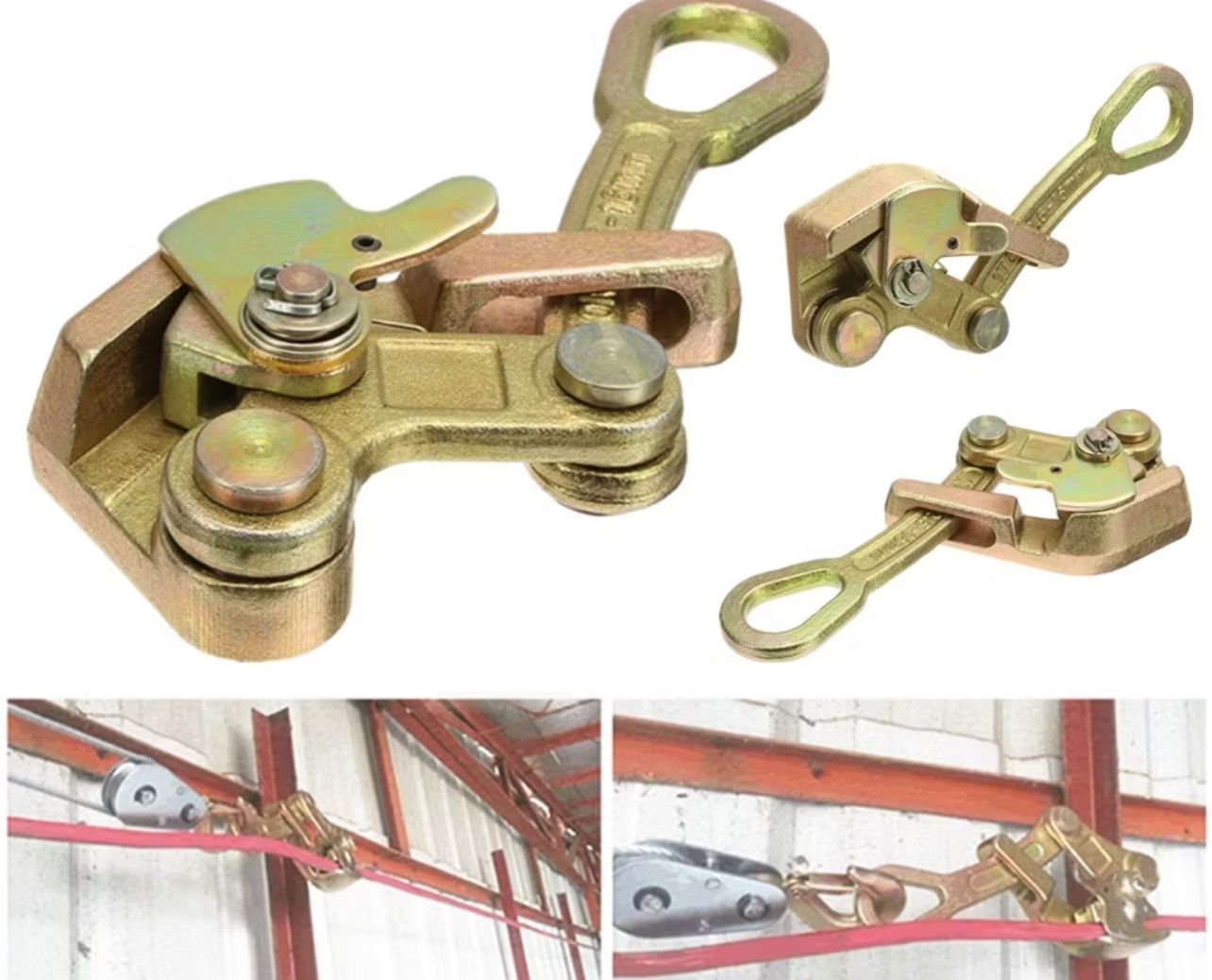 Grip Wire Rope Jaw Clamp Electricity Cable Grip Pulling Non-Slip Haven Mini Tightening Tool