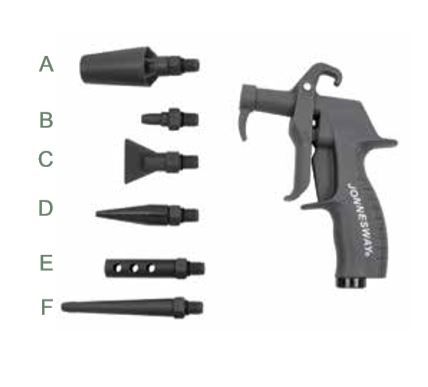 JONNESWAY AIR BLOW GUN W/6 PCS NOZZLES
