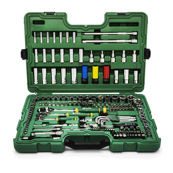 Sata 180 PC. 1/4”,3/8”, 1/2” METRIC RAT & SOC SET