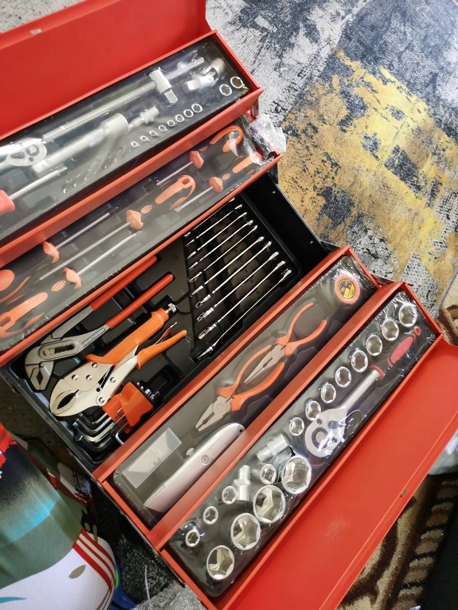 QS Metal Tool Box Set Tool Box Heavy Duty Tools 85PCS