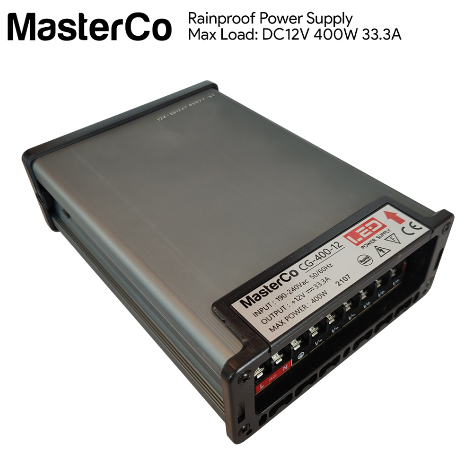 MASTERCO DC12V RAINPROOF TRANSFORMER / POWER SUPPLY 400W 33.3A