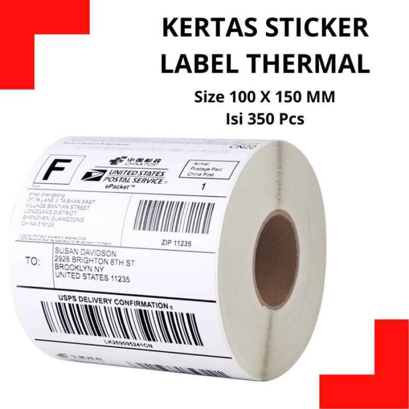 Thermal Label Sticker Roll Airway Bill Waybill AWB Consignment Note Delivery Slip 100X150 100MM (350Pcs)