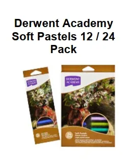 Genuine Malaysia Derwent Academy Product - Pack of 24 Derwent Academy Soft Pastels R32920