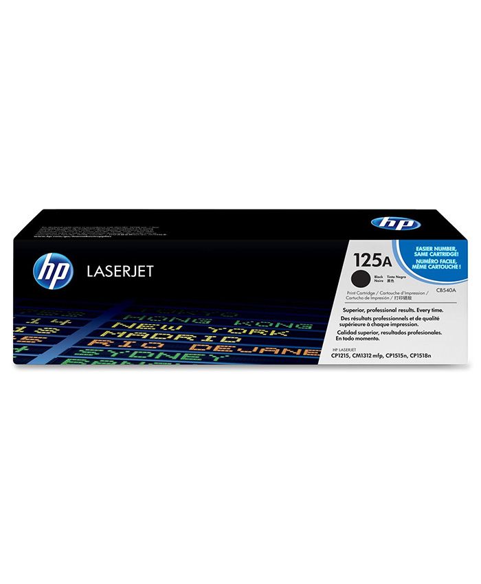 HP 125A Black Original LaserJet Toner Cartridge (CB540A)