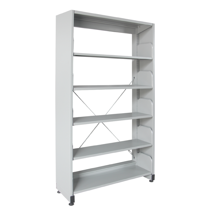 STERLING LIBRARY RACK SINGLE SIDED WITH SIDE PANEL - 5 LEVEL (S315)
