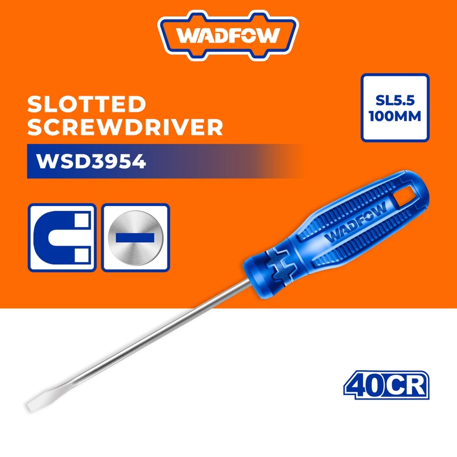 WADFOW SLOTTED SCREWDRIVER SL5.5 STEEL (100MM/40CR) (WSD3954)