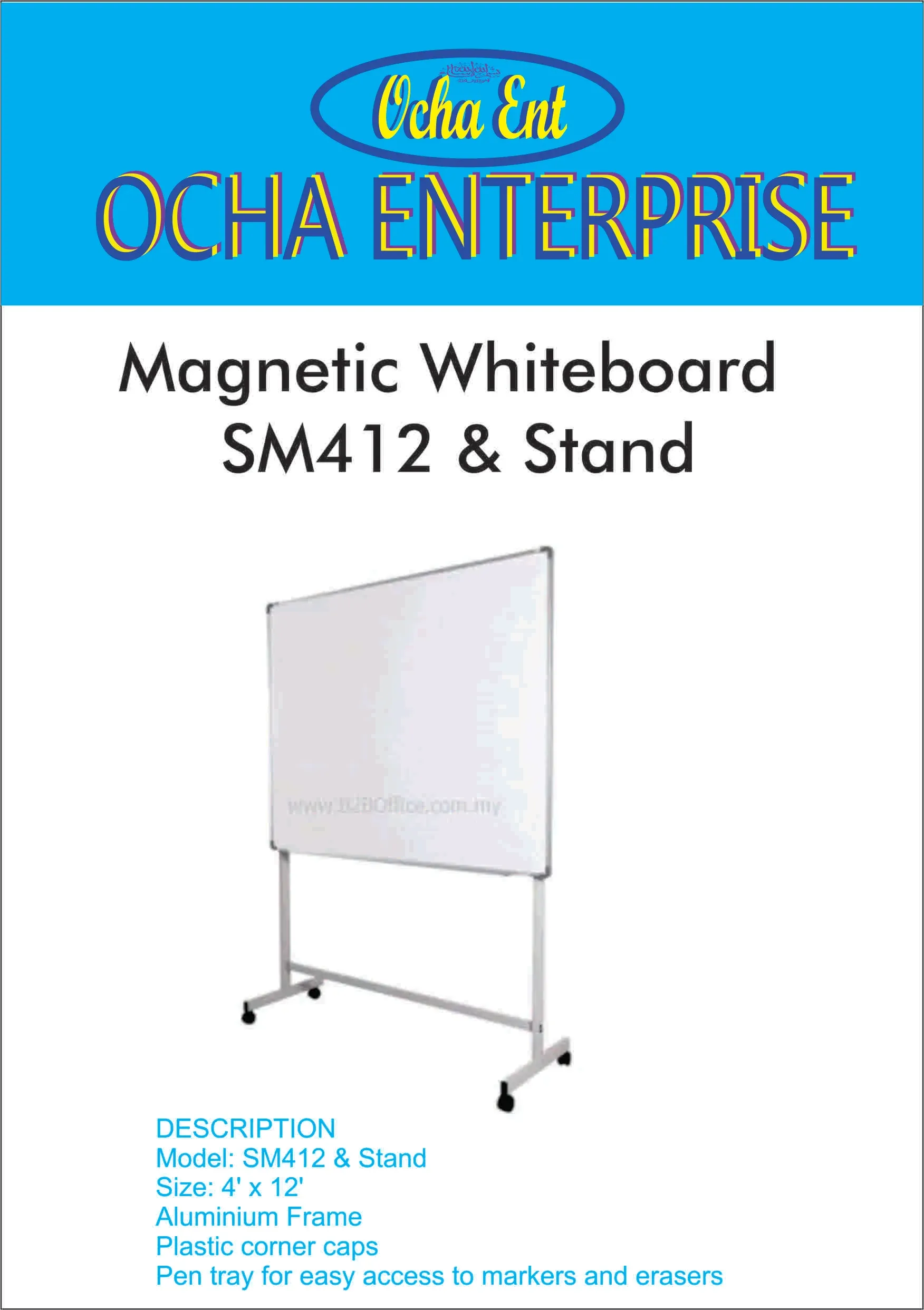Magnetic Whiteboard; SM412 & Stand