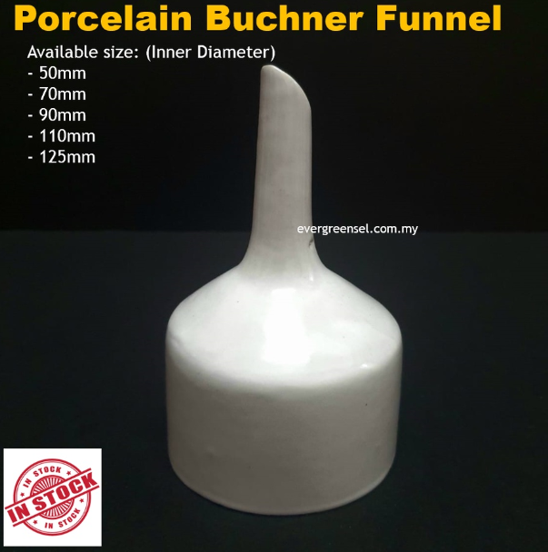 PORCELAIN BUCHNER FUNNEL ( INNER DIAMETER ) FROM 50MM TO 125MM