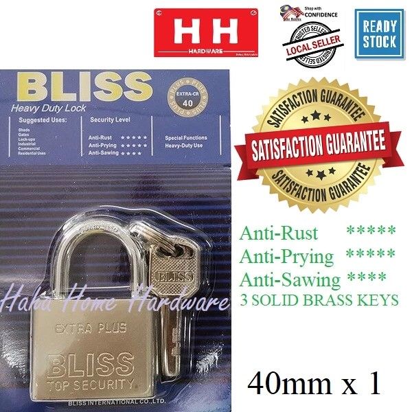 padlock bliss hardware 40mm