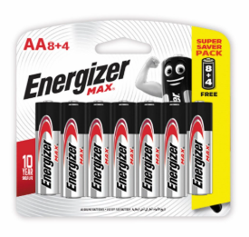 Energizer Max Battery AA - 8pcs pack