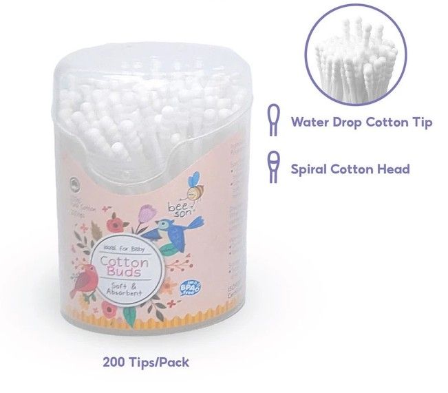 Beeson 100% Soft Putik Telinga Bayi /Double Head Cotton Buds Disposable Cotton Swabs 3pcs 4318 1 / 8125 0 / 81130 81251 (Baby) 3pcs SL-81250-KK