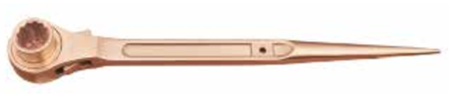 Temo 17&19mm Safety Double-Socket Podger Spanner - Al-Br
