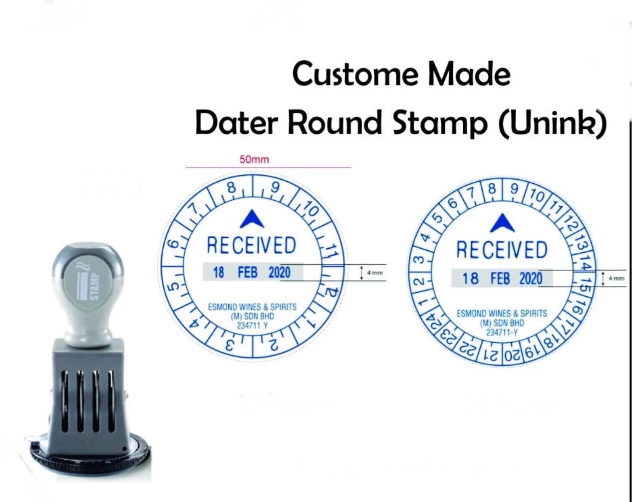 stamp date cop Stamp Dater Cop Custom made Un-ink Dater Stamp