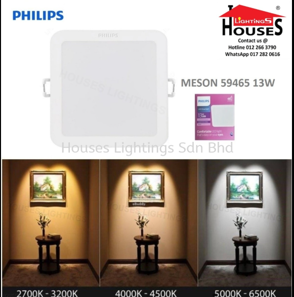 DOWNLIGHT 13W SQUARE 6500K