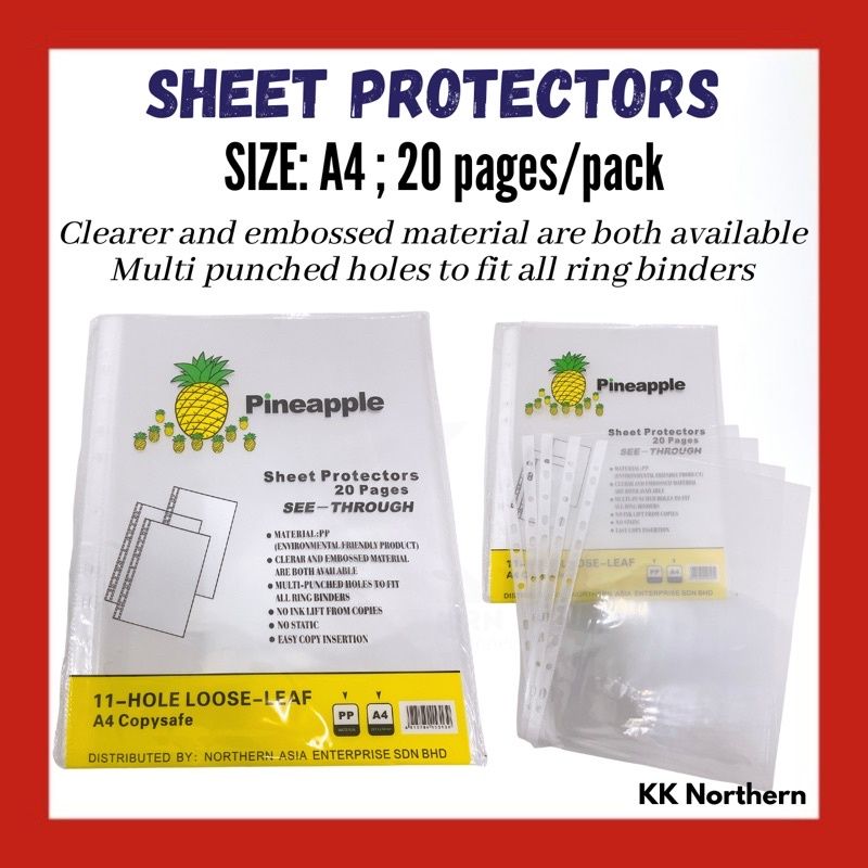PINEAPPLE PP PROTECTOR SHEET A4 20S