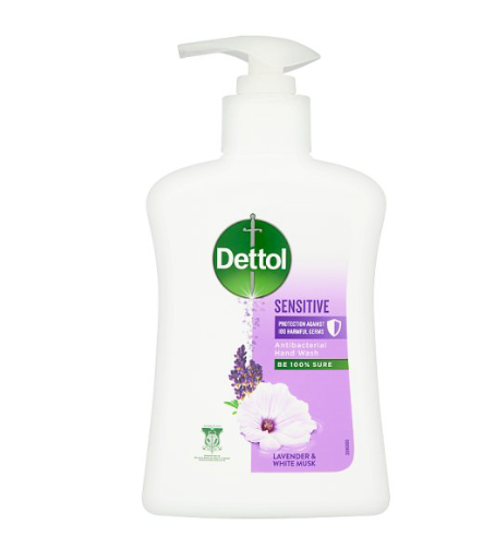 Dettol Sensitive Antibacterial Hand Wash Lavender & White Musk 250ml