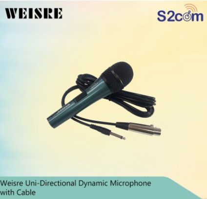 Weisre Uni-Directional Dynamic Microphone With Cable