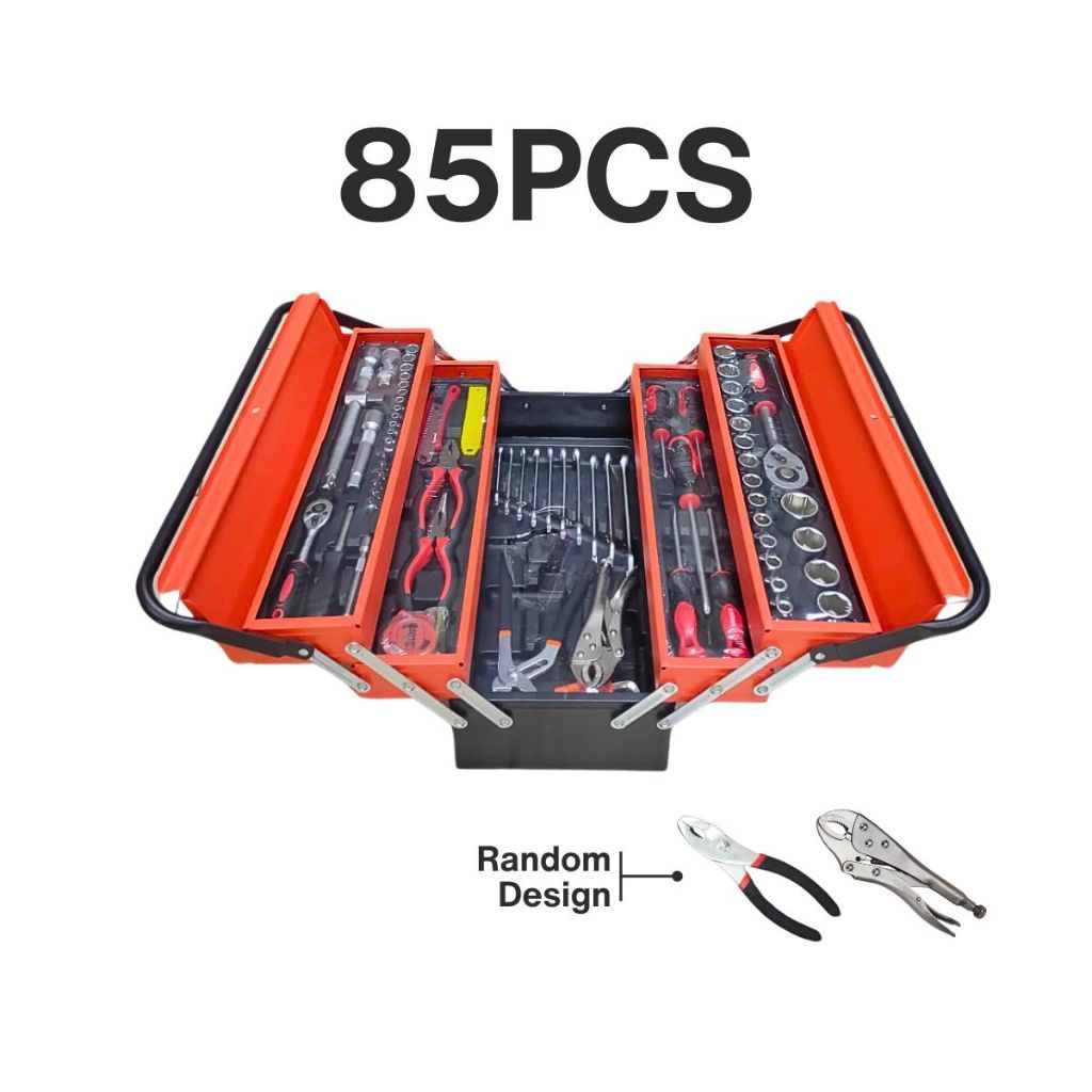 Metal Tool Box Set Tool Box Heavy Duty Tools 85PCS