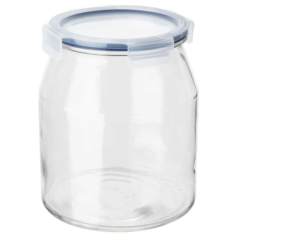 Glass jar with lid, 3.3l