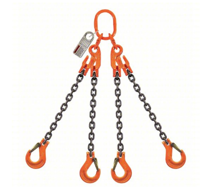 3 Ton single legged chain slings c/w