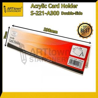 OEM *CLEAR ACRYLIC NAME STAND - 70mm x 298mm [S-221-A300]