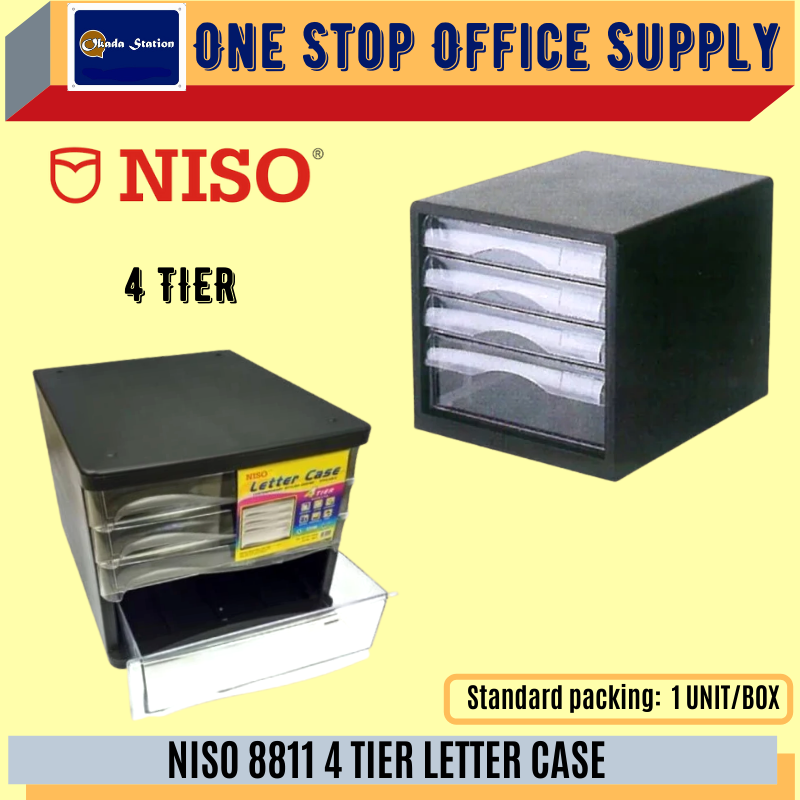 NISO 8811 LETTER CASE -(4 DRAWER) /NISO /Letter Case /Plastic Document Case /4 Drawer Letter Case /NISO 8811 /Niso Letter Case